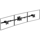WALI Drievoudige monitor wandhouder voor 17-32 inch, computermonitorarm voor 3 schermen, draaibare kantelbare muurbeugel met montagegaten 75x75/100x100 mm, max. 7 kg per arm