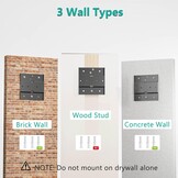 WALI Drievoudige monitor wandhouder voor 17-32 inch, computermonitorarm voor 3 schermen, draaibare kantelbare muurbeugel met montagegaten 75x75/100x100 mm, max. 7 kg per arm