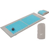 Fitem acupressuurmat met kussen voor massage en ontspanning, ondersteunt rug en nek, geschikt voor fitness, yoga, pilates en herstel, bevordert het welzijn en de ontspanning thuis