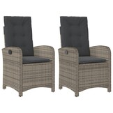 vidaXL Tuinstoelen 2x Verstelbaar met Kussens | 30% Korting