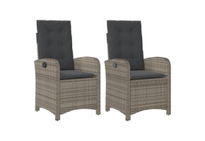 vidaXL Tuinstoelen 2x Verstelbaar met Kussens | 30% Korting