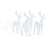 vidaXL Kerstdecoratie Rendieren & Slee: 47% Korting!