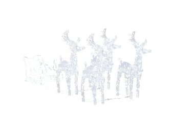vidaXL Kerstdecoratie Rendieren & Slee: 47% Korting!