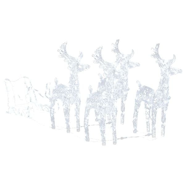 vidaXL Kerstdecoratie Rendieren & Slee: 47% Korting!