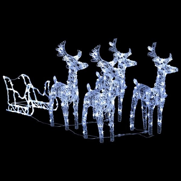 vidaXL Kerstdecoratie Rendieren & Slee: 47% Korting!