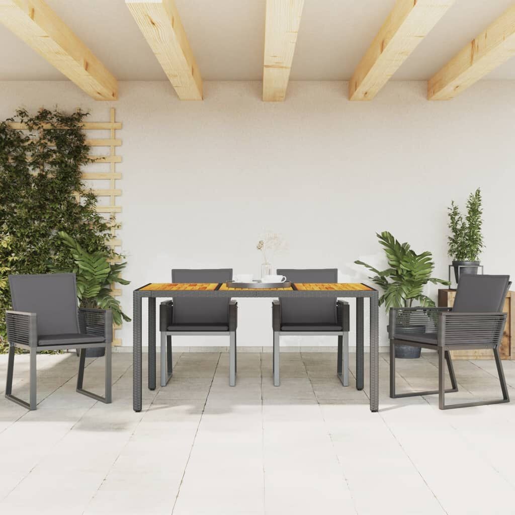 vidaXL Tuinstoelen 4 st. Poly Rattan Zwart (47% Korting!)
