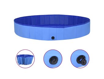Inklapbaar Hondenzwembad PVC Blauw 300x40 cm - 30% Korting