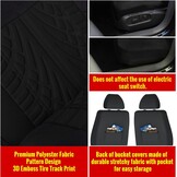 AUTOYOUTH Autostoelhoezen Universele Pasvorm Volledige Set Autostoel Beschermers Bandensporen Autostoel Accessoires (Zwart)