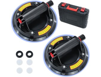 2x Vacuüm Glaslifter 8.2 inch - 200 kg Draagvermogen - Inclusief Gereedschapskist