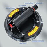 2x Vacuüm Glaslifter 8.2 inch - 200 kg Draagvermogen - Inclusief Gereedschapskist