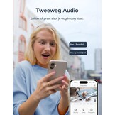 GNCC 2K 3MP Camera Beveiliging WiFi voor Binnen, 360°, IR-Nachtzicht, Twee-weg Audio, Bewegingsdetectie, APP-meldingen, Geschikt voor Baby's/Huisdieren/Familie, Compatibel met Alexa(Alleen 2,4 GHz)