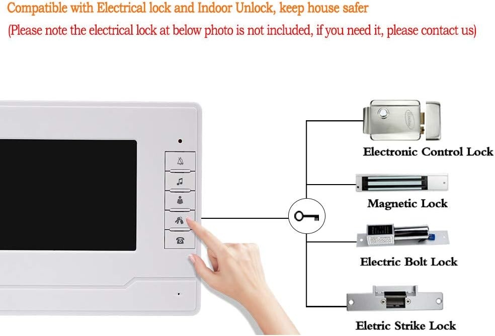 Outdoor Video Intercom Systeem 3 Monitoren Video Deurbel met IR Camera Nachtzicht Deur 480p voor Thuis 3 Appartementen