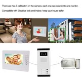Outdoor Video Intercom Systeem 3 Monitoren Video Deurbel met IR Camera Nachtzicht Deur 480p voor Thuis 3 Appartementen