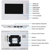 Outdoor Video Intercom Systeem 3 Monitoren Video Deurbel met IR Camera Nachtzicht Deur 480p voor Thuis 3 Appartementen