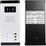 Outdoor Video Intercom Systeem 3 Monitoren Video Deurbel met IR Camera Nachtzicht Deur 480p voor Thuis 3 Appartementen