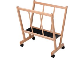 Houten Afdrukhouder met Wielen - 30% Korting