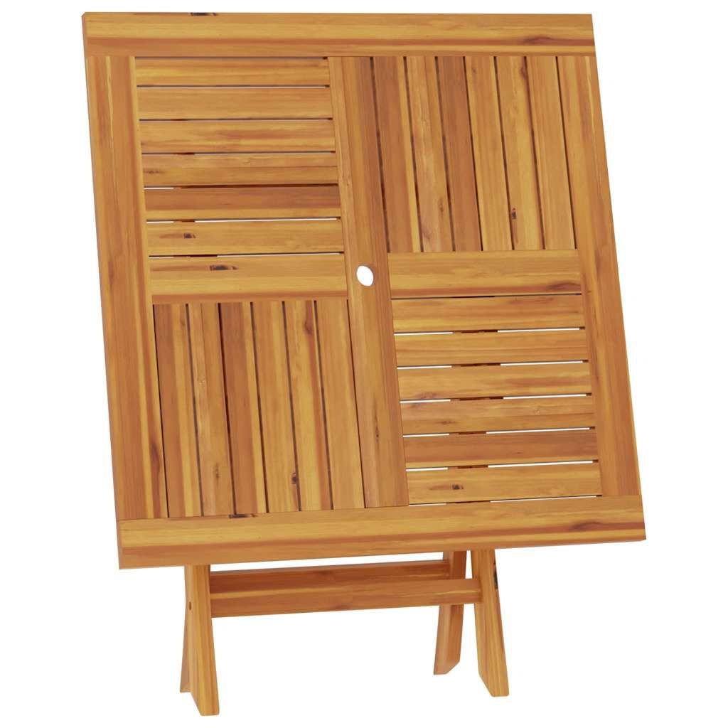 vidaXL Tuintafel inklapbaar 85x85x76 cm massief teakhout
