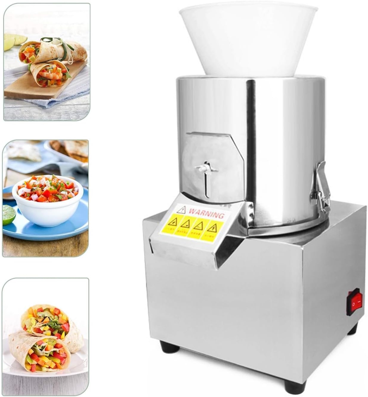 Elektrische groentehaker, 400 W, 60 kg/u, roestvrij staal, universele hakmolen voor groenten, vlees, restaurant en keuken