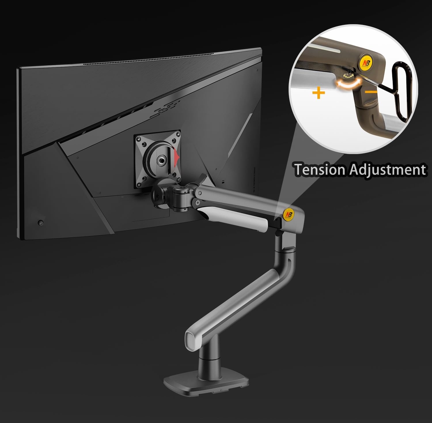 Monitorarm Gaming 27-50" 18kg VESA 75/100mm - 59% Korting!