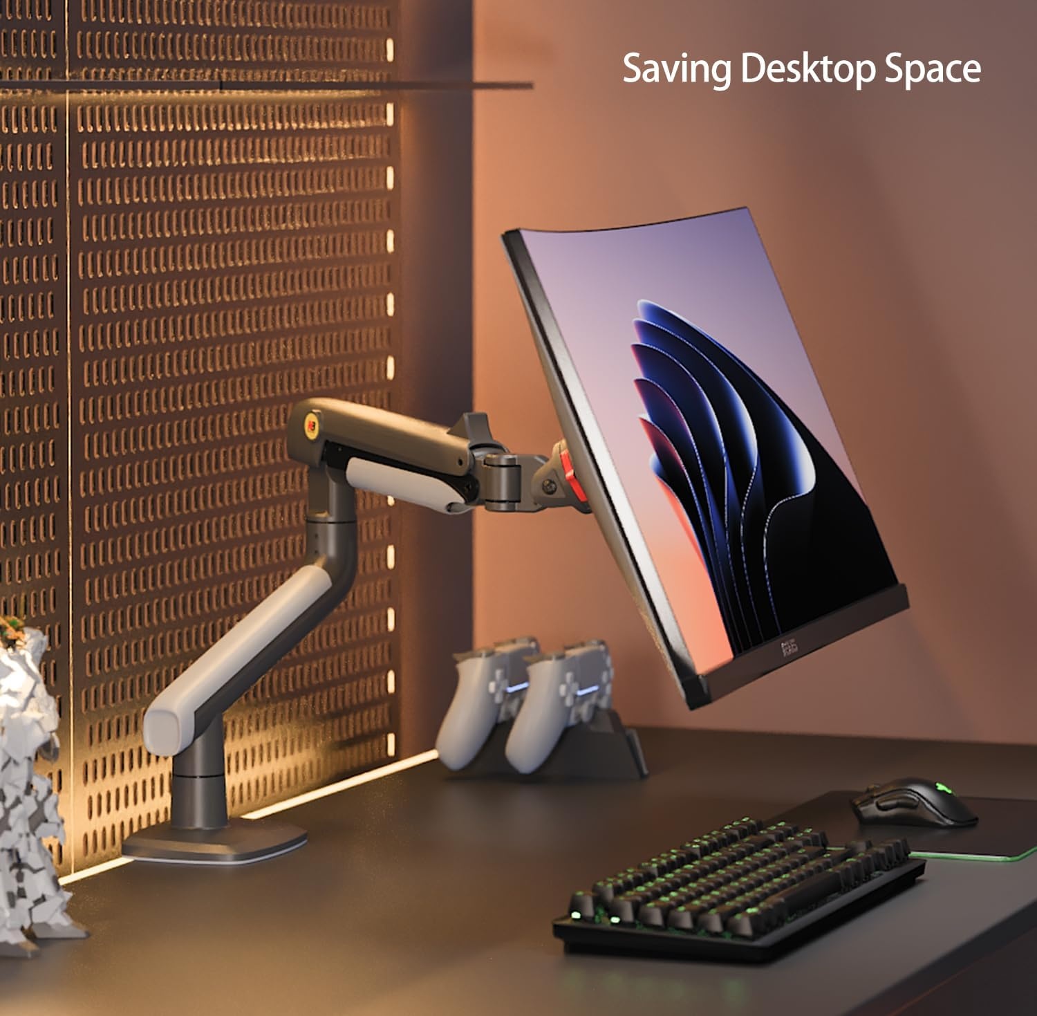 Monitorarm Gaming 27-50" 18kg VESA 75/100mm - 59% Korting!