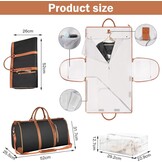 Reistas Opvouwbaar, Handbagage Tas, Opvouwbare Reistas, Waterdichte Reistassen, Reistas, Kledingstuk Tas Reistas, Opvouwbare Tas, Carry on Bagage, Draagbare Kleding Tas (wit)
