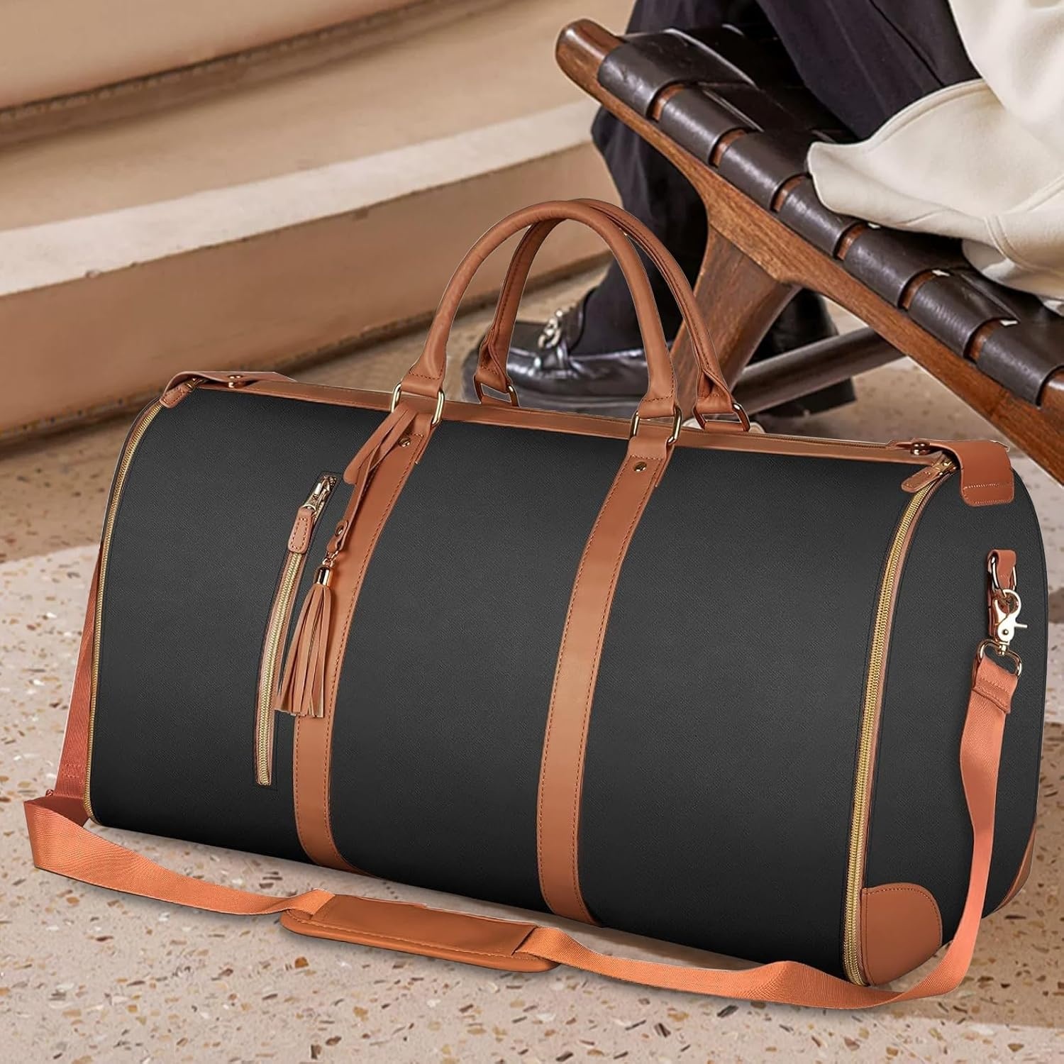 Reistas Opvouwbaar, Handbagage Tas, Opvouwbare Reistas, Waterdichte Reistassen, Reistas, Kledingstuk Tas Reistas, Opvouwbare Tas, Carry on Bagage, Draagbare Kleding Tas (wit)