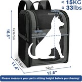 APOLLO WALKER Katten- en Hondenmand, Voor Grote en Kleine Katten (2-15 kg), Ademende Mesh Huisdierenmand, Ideaal Voor Wandelen, Reizen en Buitenactiviteiten(grijs)