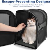 APOLLO WALKER Katten- en Hondenmand, Voor Grote en Kleine Katten (2-15 kg), Ademende Mesh Huisdierenmand, Ideaal Voor Wandelen, Reizen en Buitenactiviteiten(grijs)