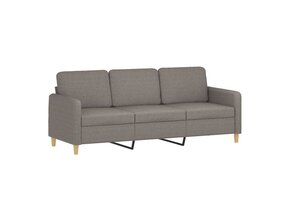 Driezitsbank Stof Taupe - 180cm - 52% Korting
