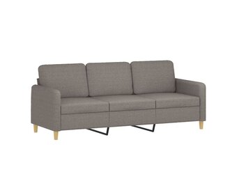 vidaXL Taupe Driezitsbank (180 cm) - 35% Korting