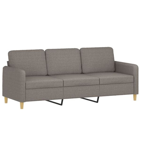 vidaXL Taupe Driezitsbank (180 cm) - 35% Korting