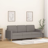 vidaXL Taupe Driezitsbank (180 cm) - 35% Korting