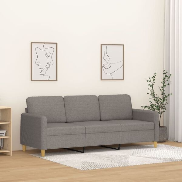vidaXL Taupe Driezitsbank (180 cm) - 35% Korting