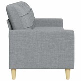 vidaXL Driezitsbank 210 cm stof lichtgrijs - 35% Korting!