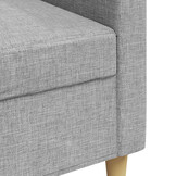 vidaXL Driezitsbank 210 cm stof lichtgrijs - 35% Korting!