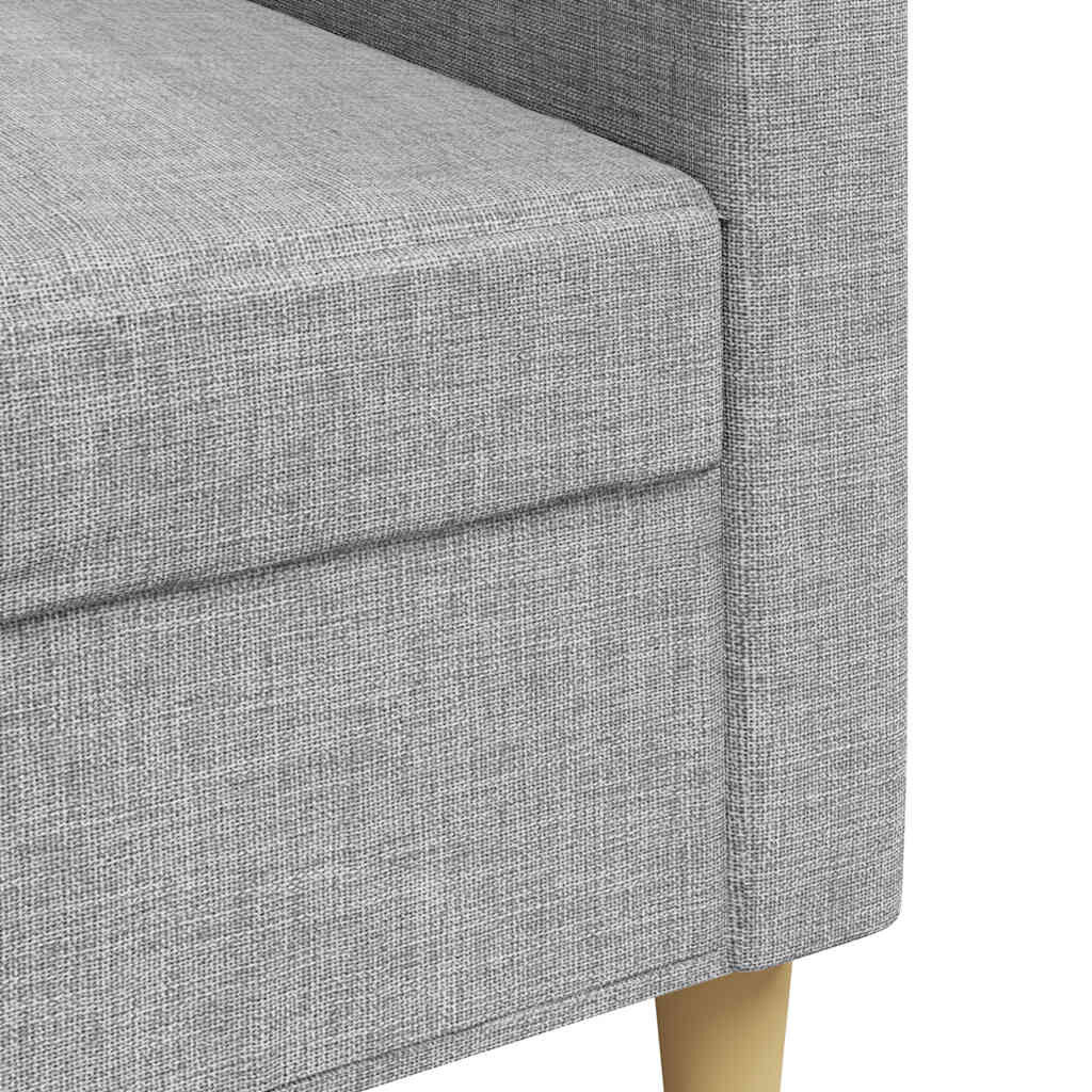 vidaXL Driezitsbank 210 cm stof lichtgrijs - 35% Korting!