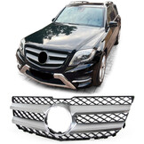 Sport Grille Mercedes GLK X204 2012-2015 - Zwart Zilver Chroom (55% Korting)