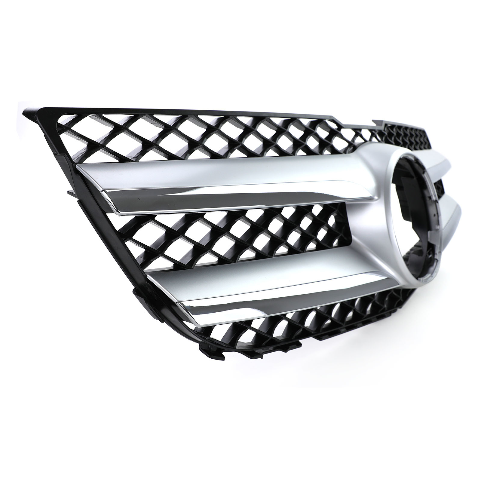 Sport Grille Mercedes GLK X204 2012-2015 - Zwart Zilver Chroom (55% Korting)