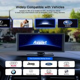 Avylet 9.26" Draadloos CarPlay & Android Auto Scherm met Achteruitrijcamera en GPS