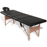 vidaXL Massagetafel Inklapbaar Hout Zwart (54% Korting)