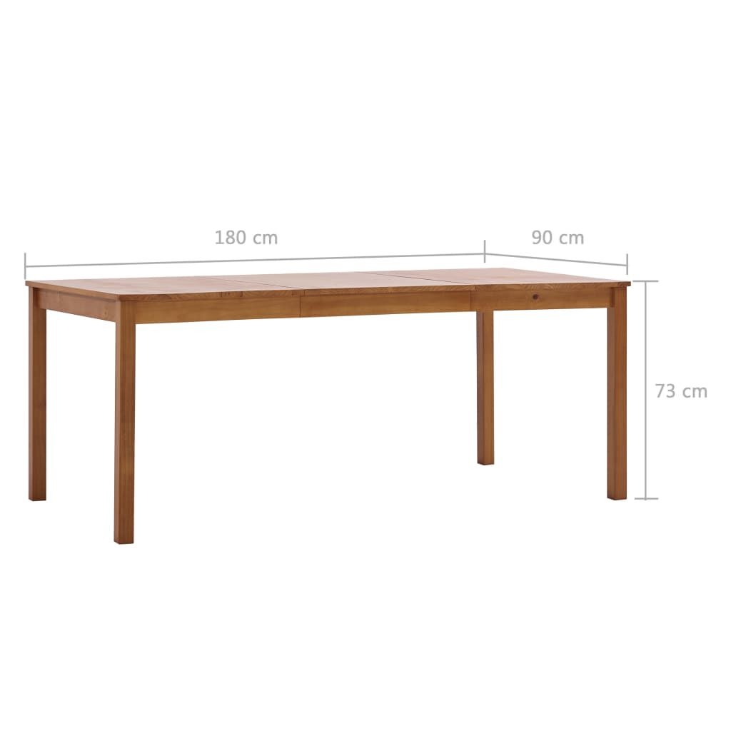 vidaXL Eettafel Grenenhout Honingbruin 180x90x73cm (55% Korting)