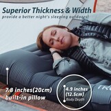 TREKOLOGY Zelfopblazende campingmat, slaapmat om te slapen, opblaasbare campingmatras, zelfopblazende matras, ultralicht, slaapmat, opblaasbare campingmat, 186 cm x 76 cm x 12,5 cm