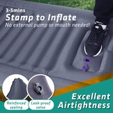TREKOLOGY Zelfopblazende campingmat, slaapmat om te slapen, opblaasbare campingmatras, zelfopblazende matras, ultralicht, slaapmat, opblaasbare campingmat, 186 cm x 76 cm x 12,5 cm