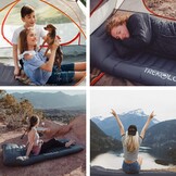 TREKOLOGY Zelfopblazende campingmat, slaapmat om te slapen, opblaasbare campingmatras, zelfopblazende matras, ultralicht, slaapmat, opblaasbare campingmat, 186 cm x 76 cm x 12,5 cm
