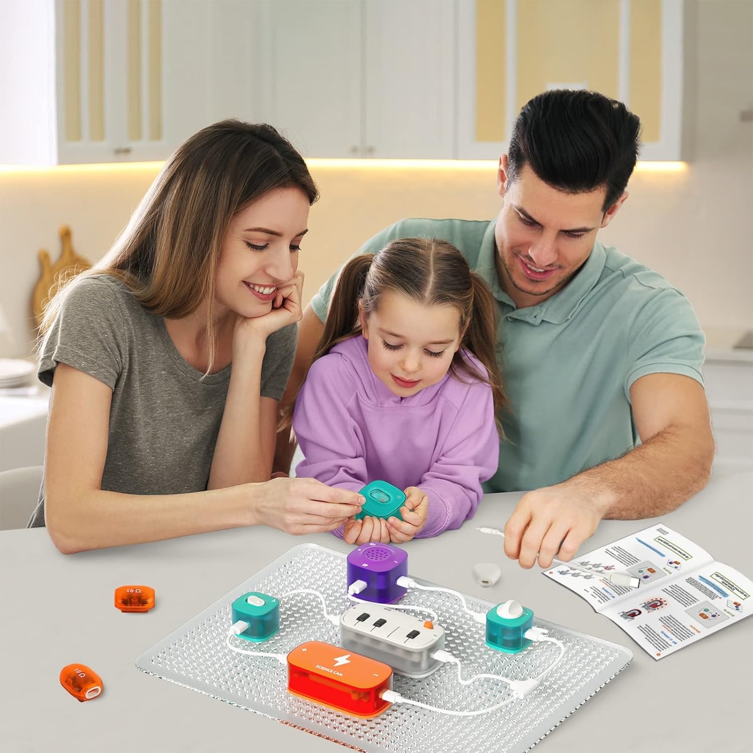 STEM Elektronica Kit voor Kinderen 8-12 Jaar met Bouwstenen, 80 Experimenten
