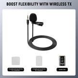 Lavaliermicrofoon clip-on 2 stuks bedraad omnidirectioneel condensator 3,5 mm TRS 1,2 m kabel voor camera, smartphone, DJI & Rode Wireless GO II