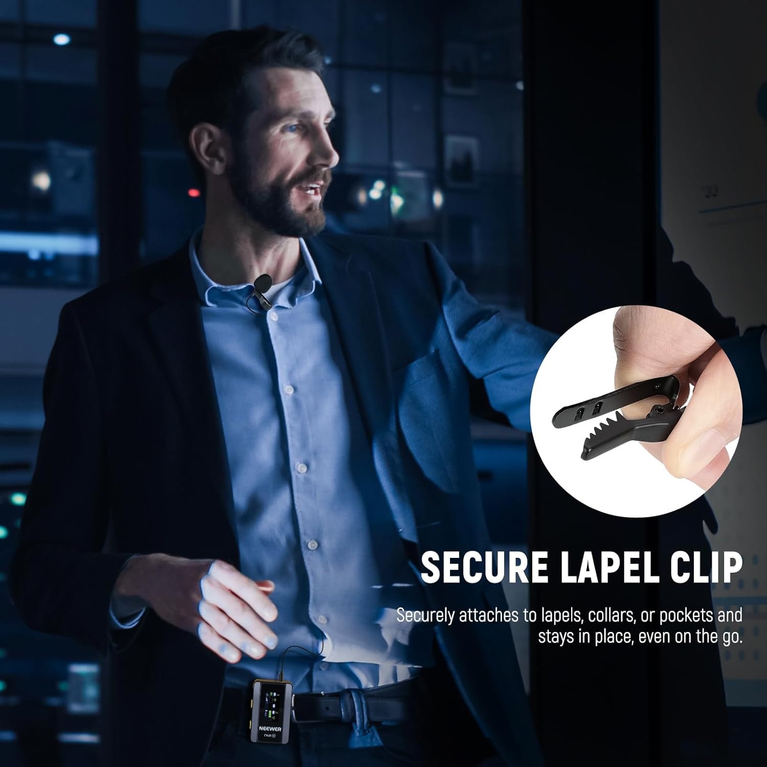 Lavaliermicrofoon clip-on 2 stuks bedraad omnidirectioneel condensator 3,5 mm TRS 1,2 m kabel voor camera, smartphone, DJI & Rode Wireless GO II