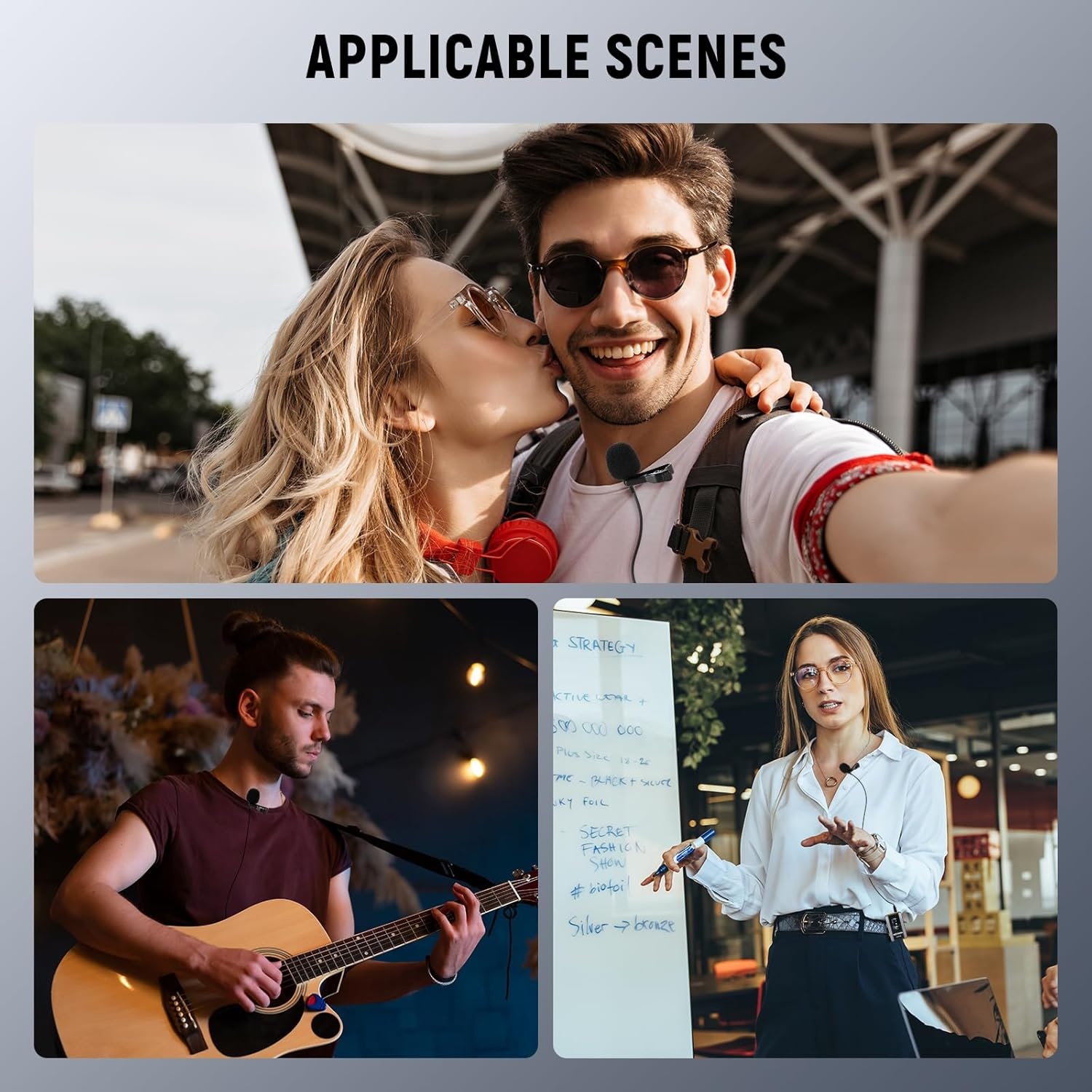 Lavaliermicrofoon clip-on 2 stuks bedraad omnidirectioneel condensator 3,5 mm TRS 1,2 m kabel voor camera, smartphone, DJI & Rode Wireless GO II