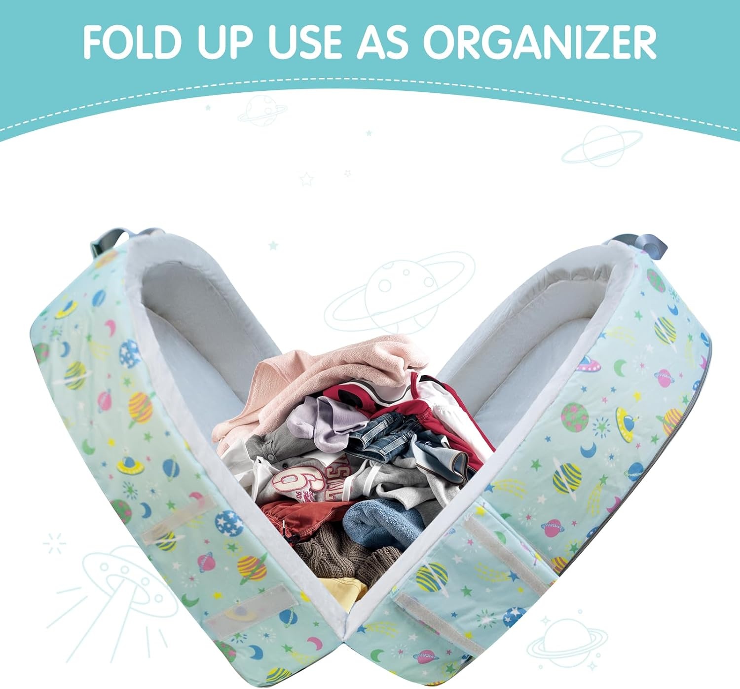 Draagbaar waterdicht reisbedje, opvouwbaar reisbed met matras, babyreiswieg voor baby's, kinderen en peuters, wasbaar laken inbegrepen, voor kamperen en reizen
