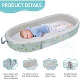 Draagbaar waterdicht reisbedje, opvouwbaar reisbed met matras, babyreiswieg voor baby's, kinderen en peuters, wasbaar laken inbegrepen, voor kamperen en reizen